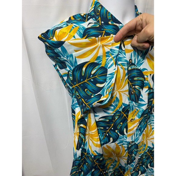 Oliver & Burke Hawaiian Shirt Tropical Island  Button Down Shirt XL - Picture 11 of 11